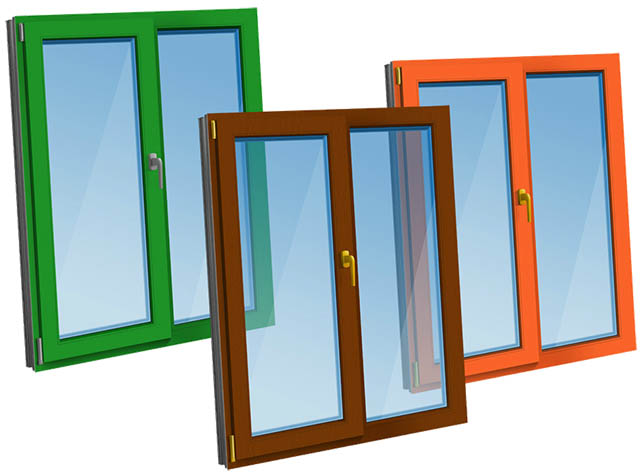 Цветные пластиковые окна - коричневые, серые по доступной цене фото Раменское