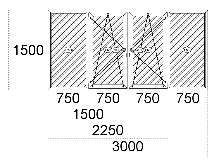 Стандартные окна ПВХ: размеры - высота и ширина Раменское
